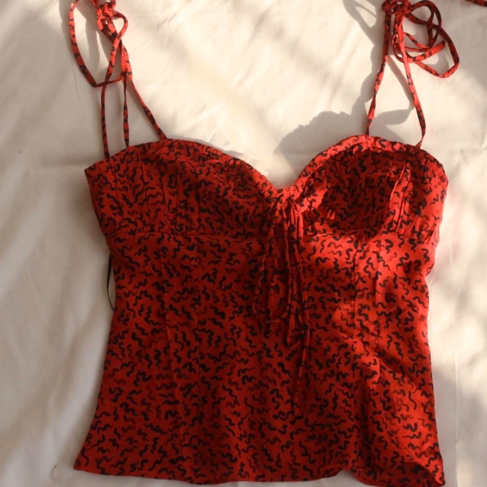 Realisation Par Red and Black Camisole
